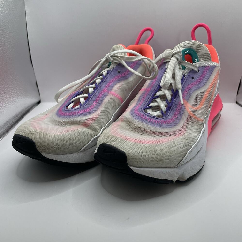 Women's Size 8.5 Nike Air Max 2090 White Hyper Orange Pink CZ1516-100 Sneaker